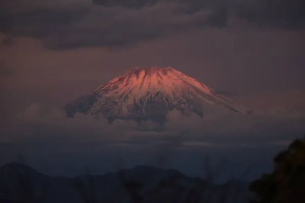 Góra Fuji Wczesnym Rankiem Października Góra Fuji Jest Najwyższym Szczytem — Zdjęcie stockowe