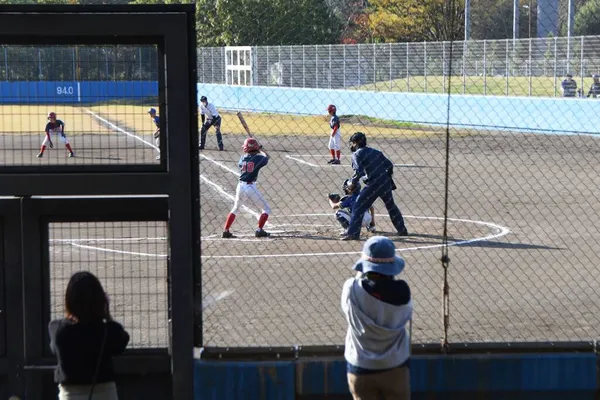 Una Escena Pequeña Liga Béisbol — Foto de Stock