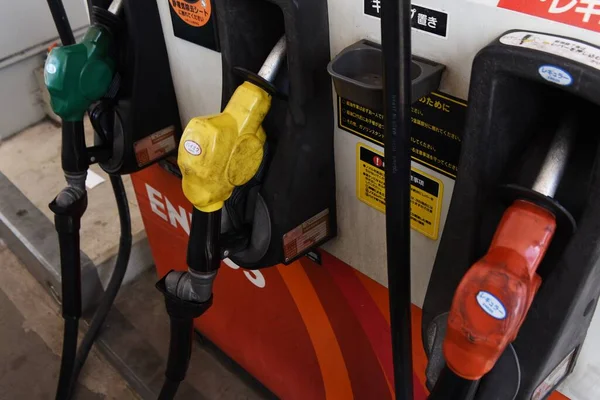 Uma Cena Posto Gasolina Self Service Japão — Fotografia de Stock