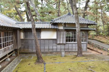 Japonya 'nın tarihi turistik yerleri. Numazu İmparatorluk Villa Anıt Parkı. 1893 'te Numazu şehri Shizuoka' da İmparator Taisho için bir dinlenme yeri olarak inşa edildi..