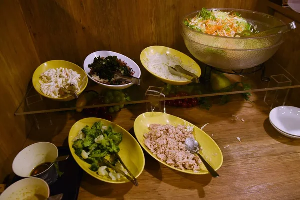 Japanese Budget Hotel Alojamento Pequeno Almoço Quartos Estão Limpos Comida — Fotografia de Stock