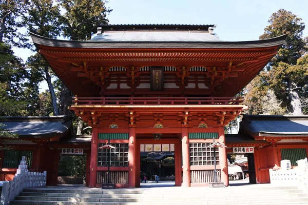 Bir Japon Türbesinin Turistik Cazibesi Katori Jingu Tapınağı Katori Şehri — Stok fotoğraf