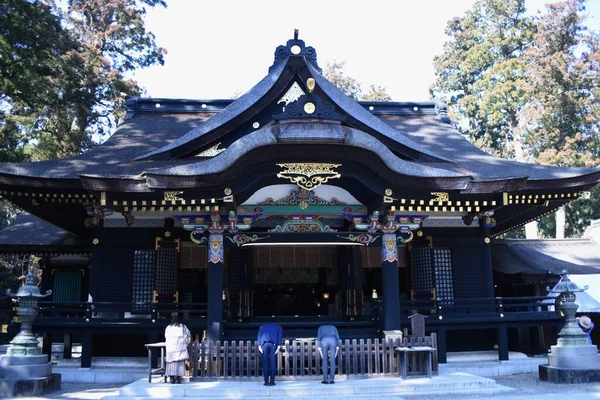 Atrakcją Turystyczną Japońskiej Świątyni Sanktuarium Katori Jingu Katori City Prefektura — Zdjęcie stockowe