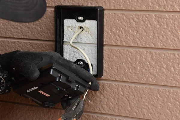 Travaux Remplacement Interphone Dans Maison — Photo