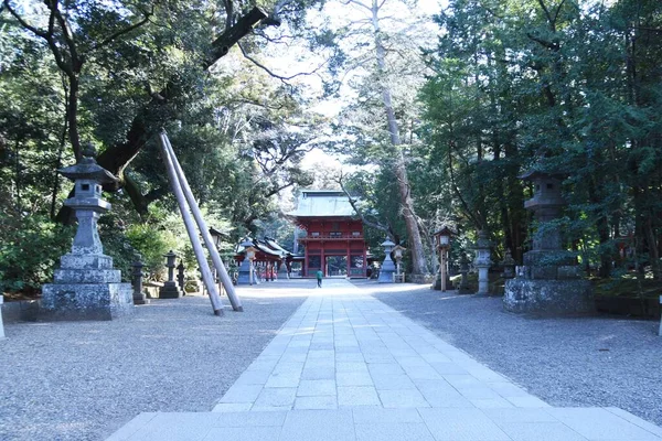 日本神社的一个旅游景点 九岛景楼神社 Ibaraki县Kashima市 — 图库照片