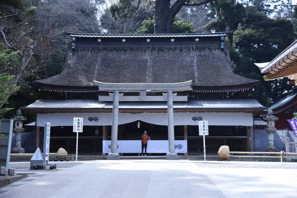 Kashima Jingu Przybytek Atrakcją Turystyczną Japonii Przybytek Kashima City Prefektura — Zdjęcie stockowe