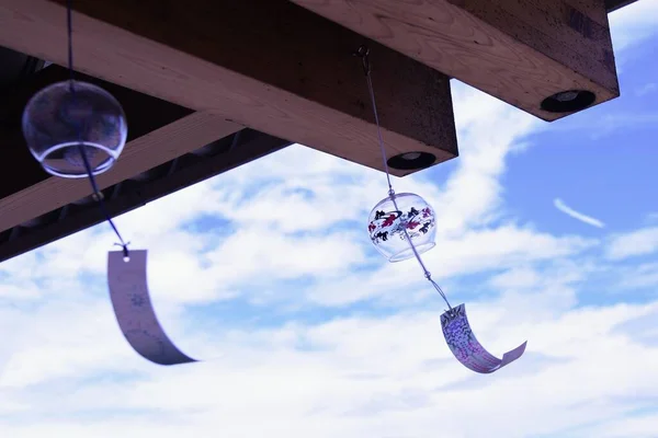 Wind Chimes Called Furin Japan Kind Small Bells Hung Eaves — Foto de Stock