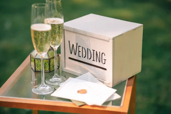 Весільна церемонія таблиці — стокове фото