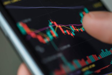 Şifreli para platformunda borsa çevrimiçi ticaret şeması şamdanı