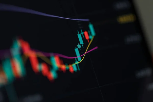 Şifreli para platformunda borsa çevrimiçi ticaret şeması şamdanı