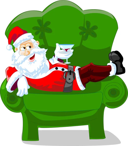Caricature Père Noël — Image vectorielle