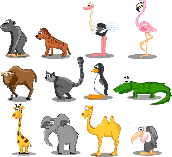 Set of vector animals — Stock Vector