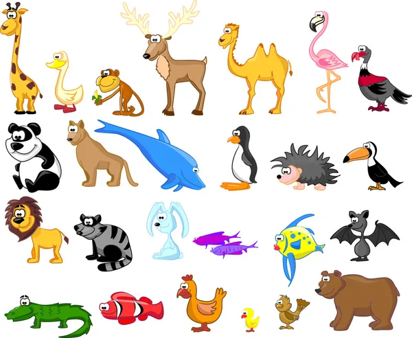 Wide range of animals — Stock Vector