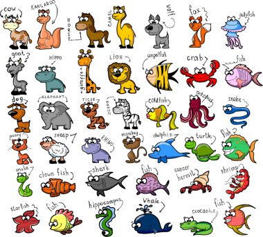büyük dizi karikatür hayvanlar