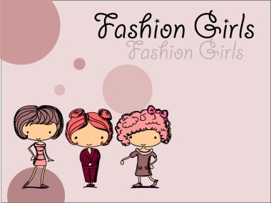 karikatür moda kızlar