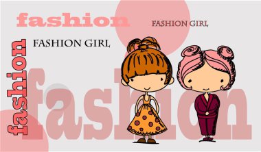 karikatür moda kızlar