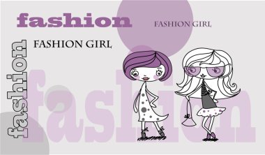 trendy kız, arka plan