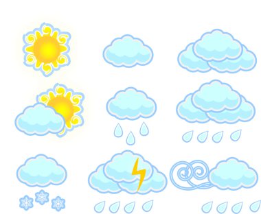 vektör weather simge kümesi