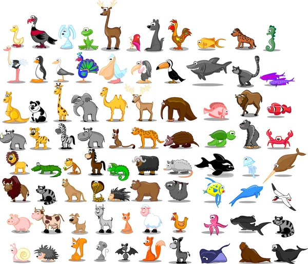 Grupo de animales — Vector de stock