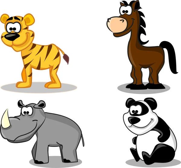 Grupo de animales — Vector de stock