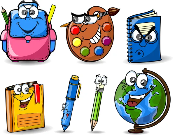 Accessoires scolaires — Image vectorielle