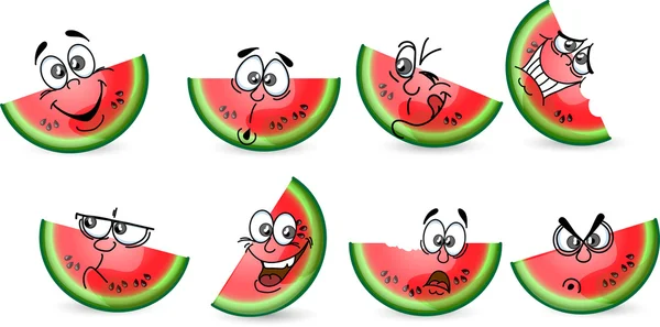 Cartoon watermelon — Stock Vector