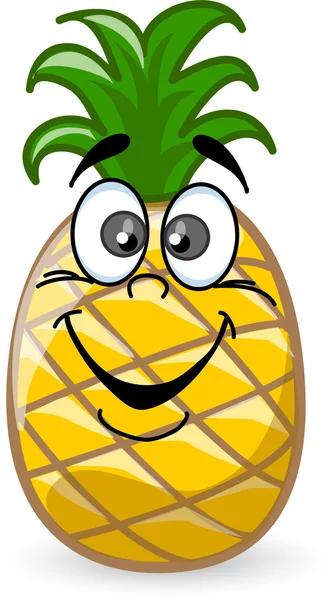 Cartoon pineapple with emotions — Stock Vector