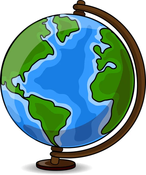 Cartoon school globe — Stockvector