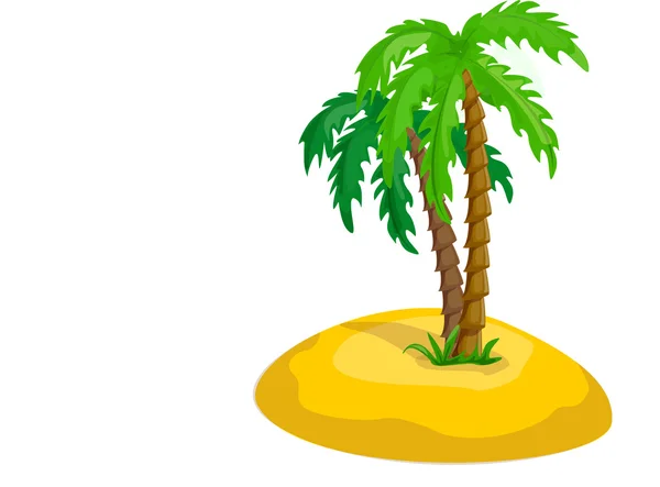 Vector tropical palm trees — Stock Vector