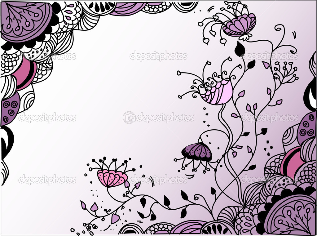 Abstract floral vector