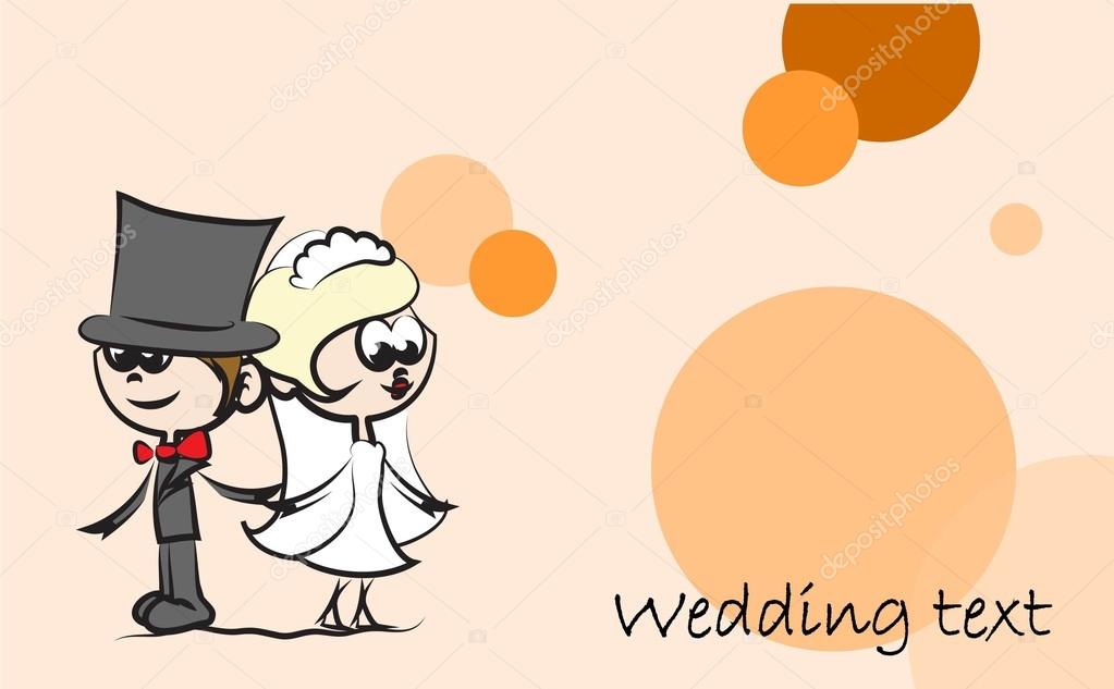 Cartoon wedding picture, background, wedding invitation Stock Vector Image  by ©virinaflora #13735670