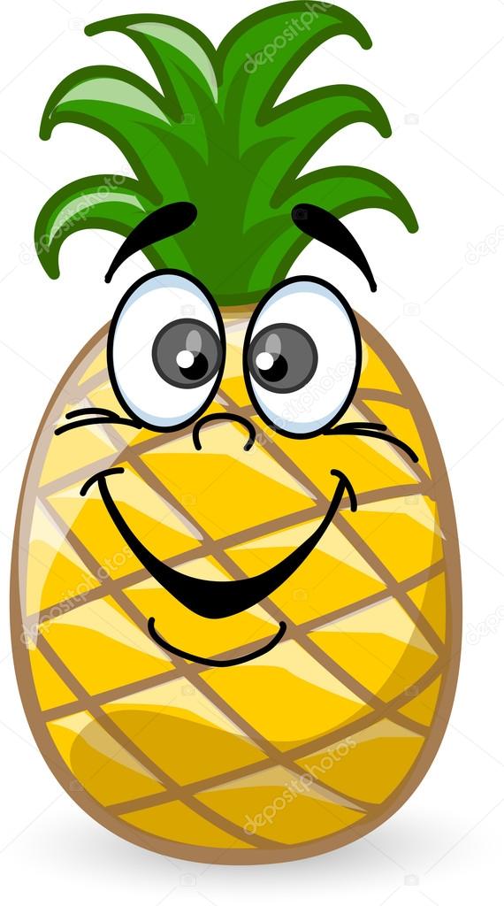 Cartoon pineapple with emotions Stock Illustration by ©virinaflora