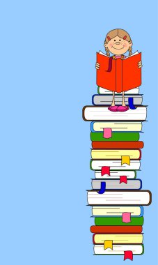 öğrenciler ve kitap bir vektör çizimi