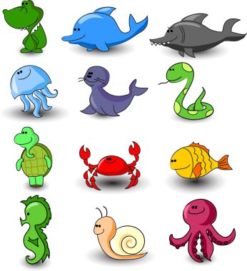 Vector animal set