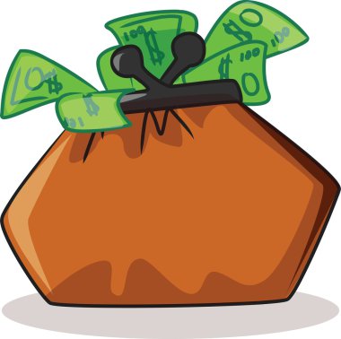 karikatür çanta tam dolar you.s.