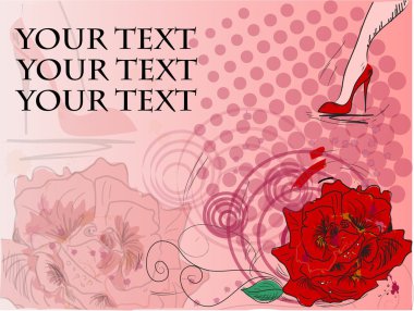 kadın ayakları çiçek arka plan üzerinde