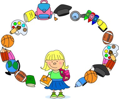 sevimli öğrenci, okul öğeleri