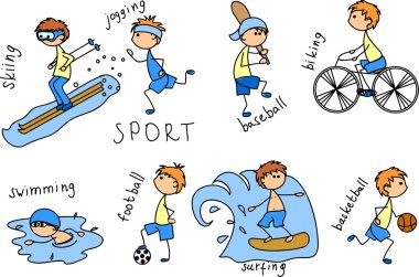 Cartoon sport icon clipart