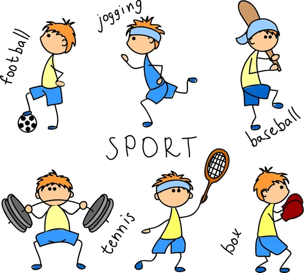 Ikona kreskówka sportowa — Wektor stockowy