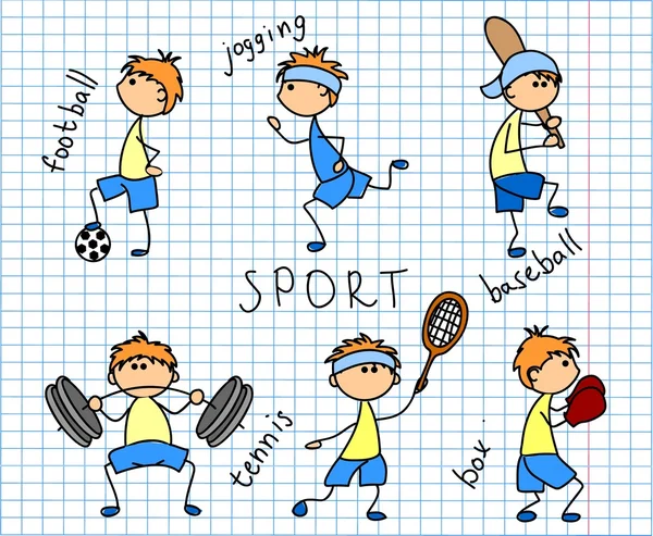 Kreslený sportovní ikona — Stockový vektor