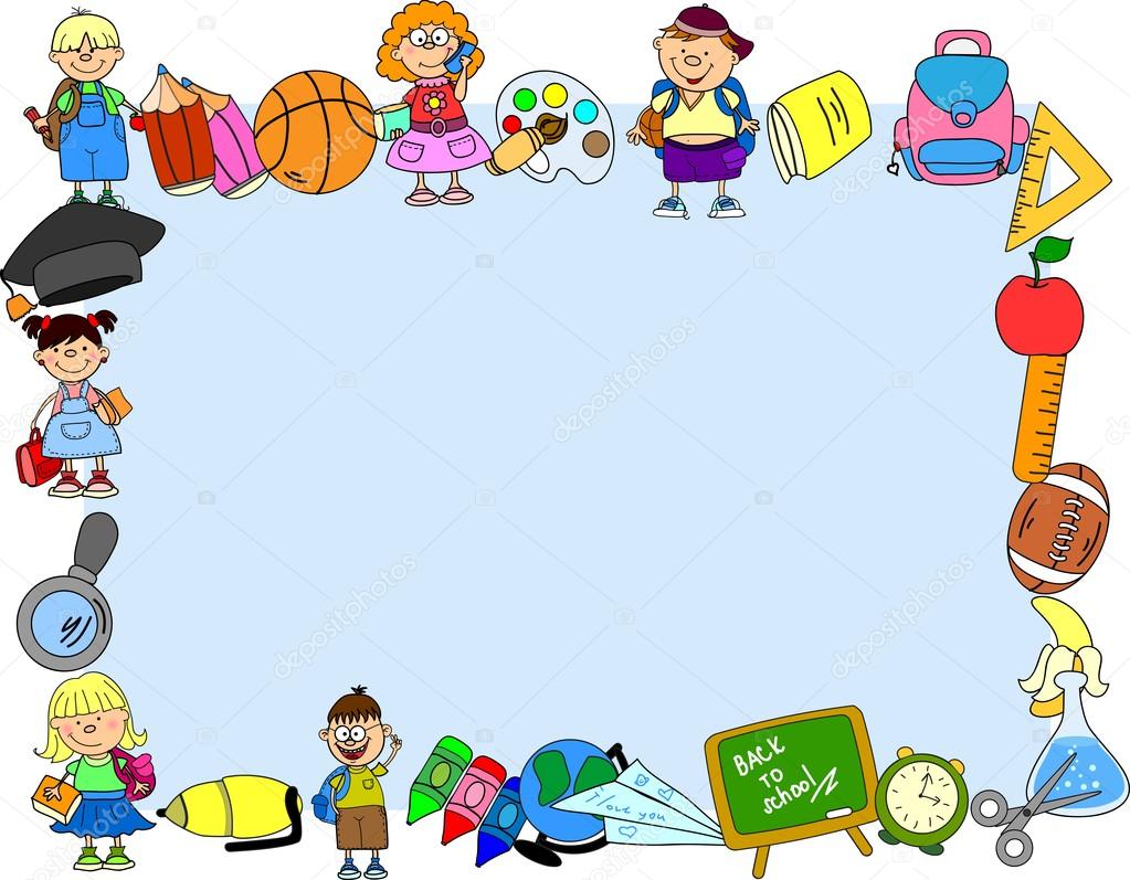 Cute schoolboys and schoolgirls, School elements, the ... Cute schoolboys and schoolgirls, School elements, the ...