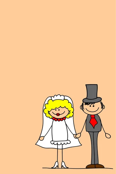 Bruiloft foto 's, liefde voor de bruid en bruidegom — Stockvector