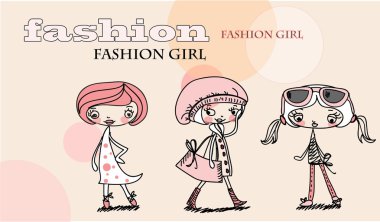 trendy kız, arka plan