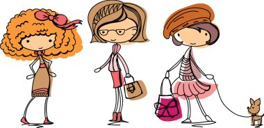 Kızlar moda kümesi