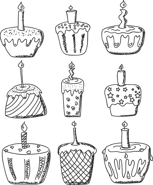 Gâteau d'anniversaire vectoriel — Image vectorielle