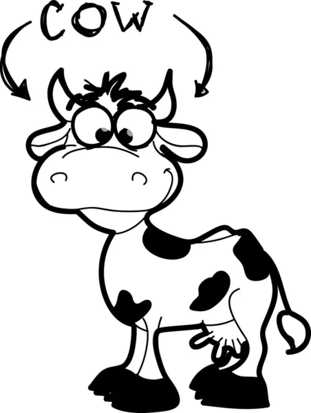 Fun cow — Stock Vector