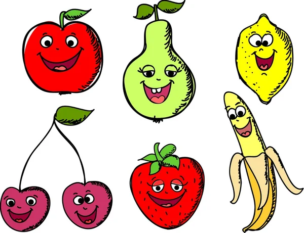 好玩的水果 — 图库矢量图片