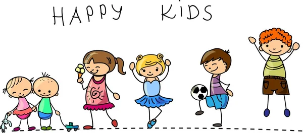 Lindos niños felices — Archivo Imágenes Vectoriales