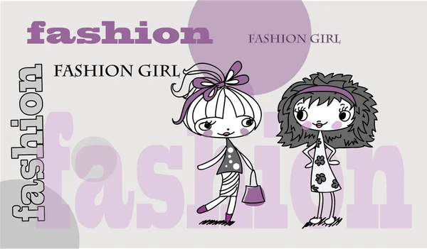 Мода дівчаток — стоковий вектор