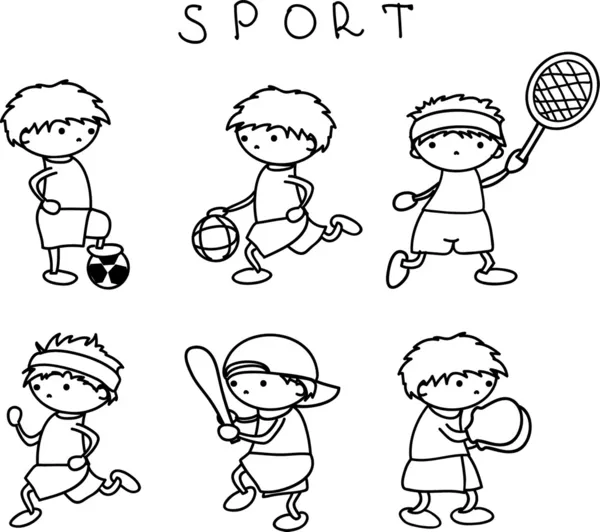 Icona dello sport del fumetto — Vettoriale Stock